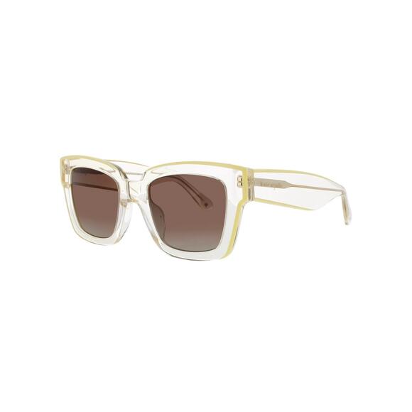 New Kate Spade BRYNNE/G/S 40GHA Transparent/Yellow Square Sunglasses - Women main image 4